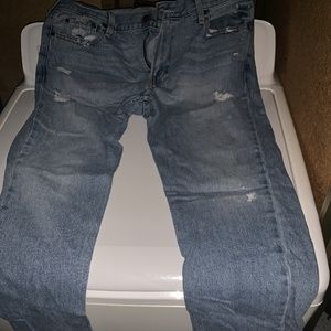Mens Hollister Bootcut Ripped Jeans